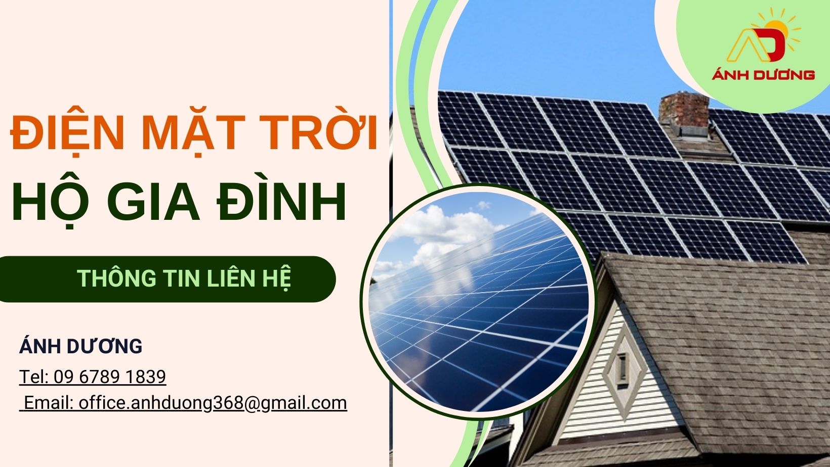 Orange and Green Modern Solar Energy Facebook Cover - ANH DUONG INVEST CORPORATION