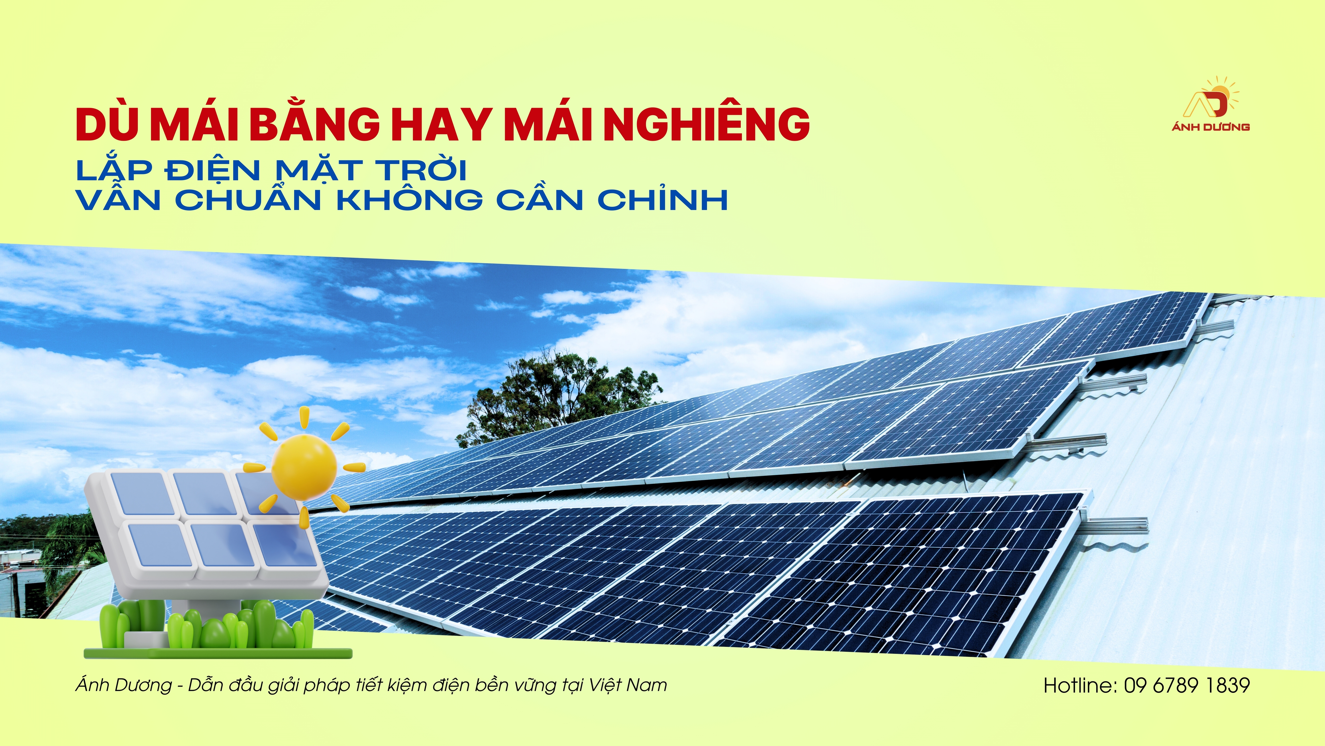 lắp điện mặt trời cho mái