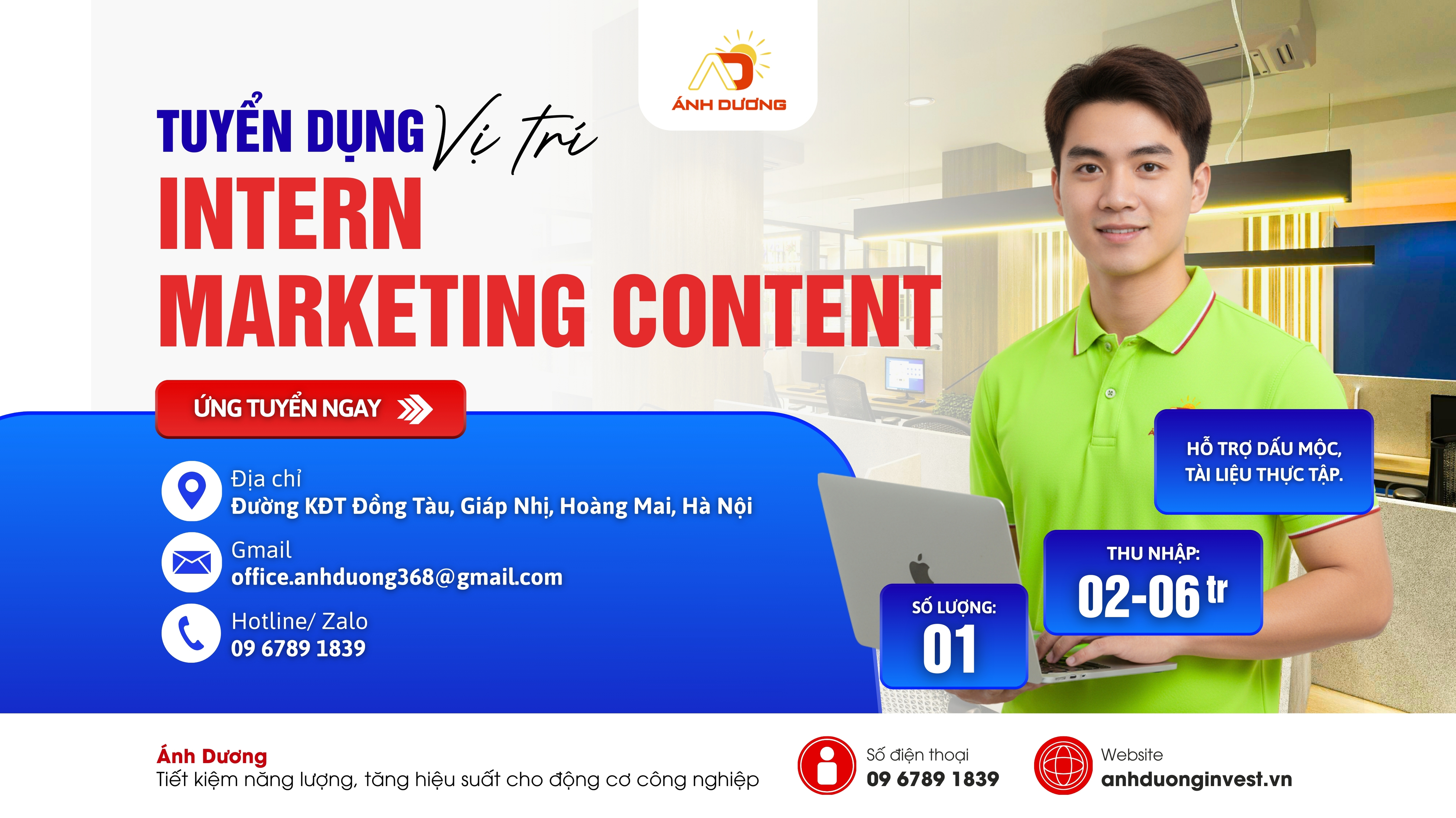 Tuyển Dụng Thực Tập Sinh Marketing Online Part-Time Làm Việc Từ Xa Cho Sinh Viên 1 Marketing Intern Bán Thời Gian Làm Việc Online (Có Hỗ Trợ Lương)