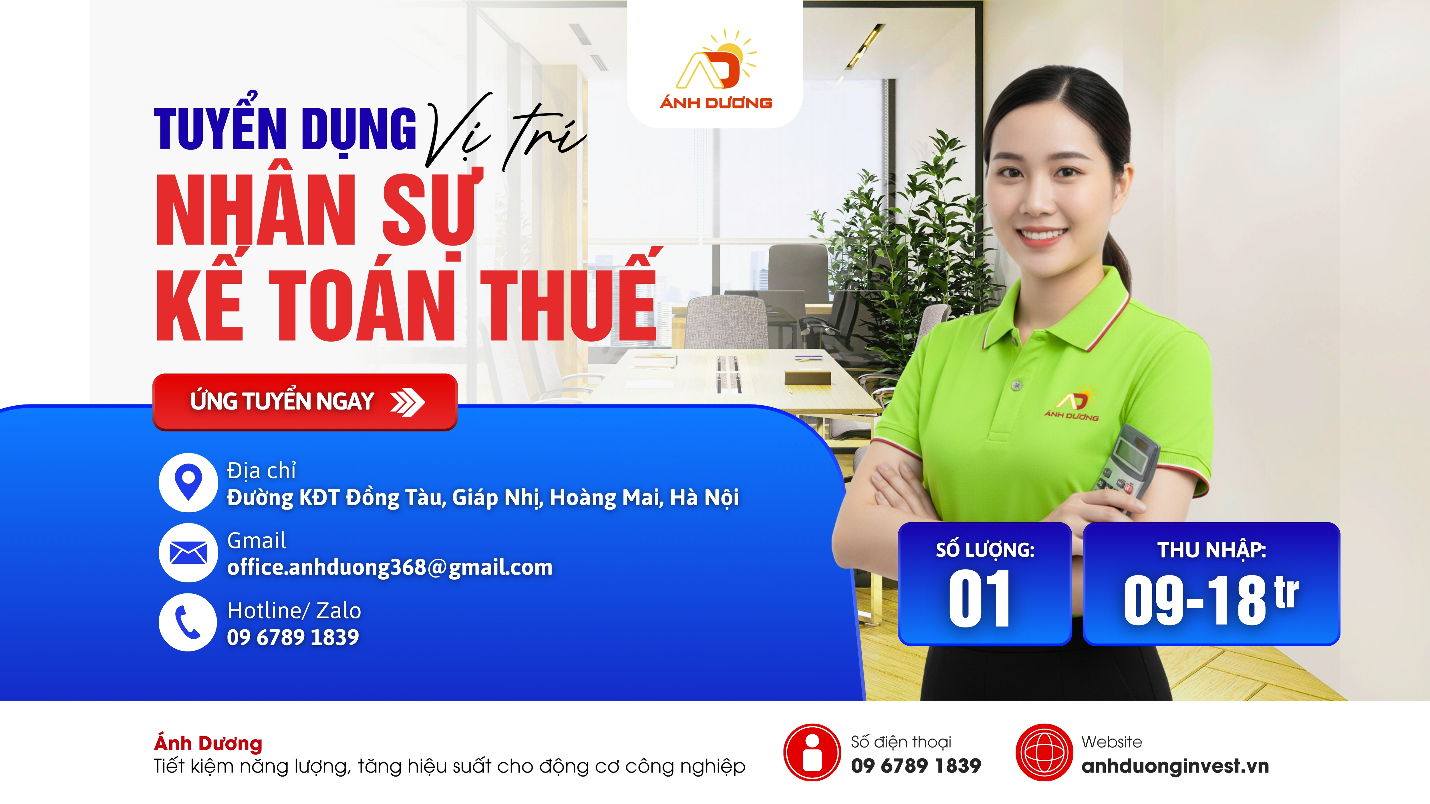 Tuyển Dụng Kế Toán Thuế Doanh Nghiệp Tại Hà Nội Lương 9 – 18 Triệu 1 Tuyển dụng nhân sự kế toán – tài chính doanh nghiệp tại Hà Nội (Lương 9 – 18 triệu)