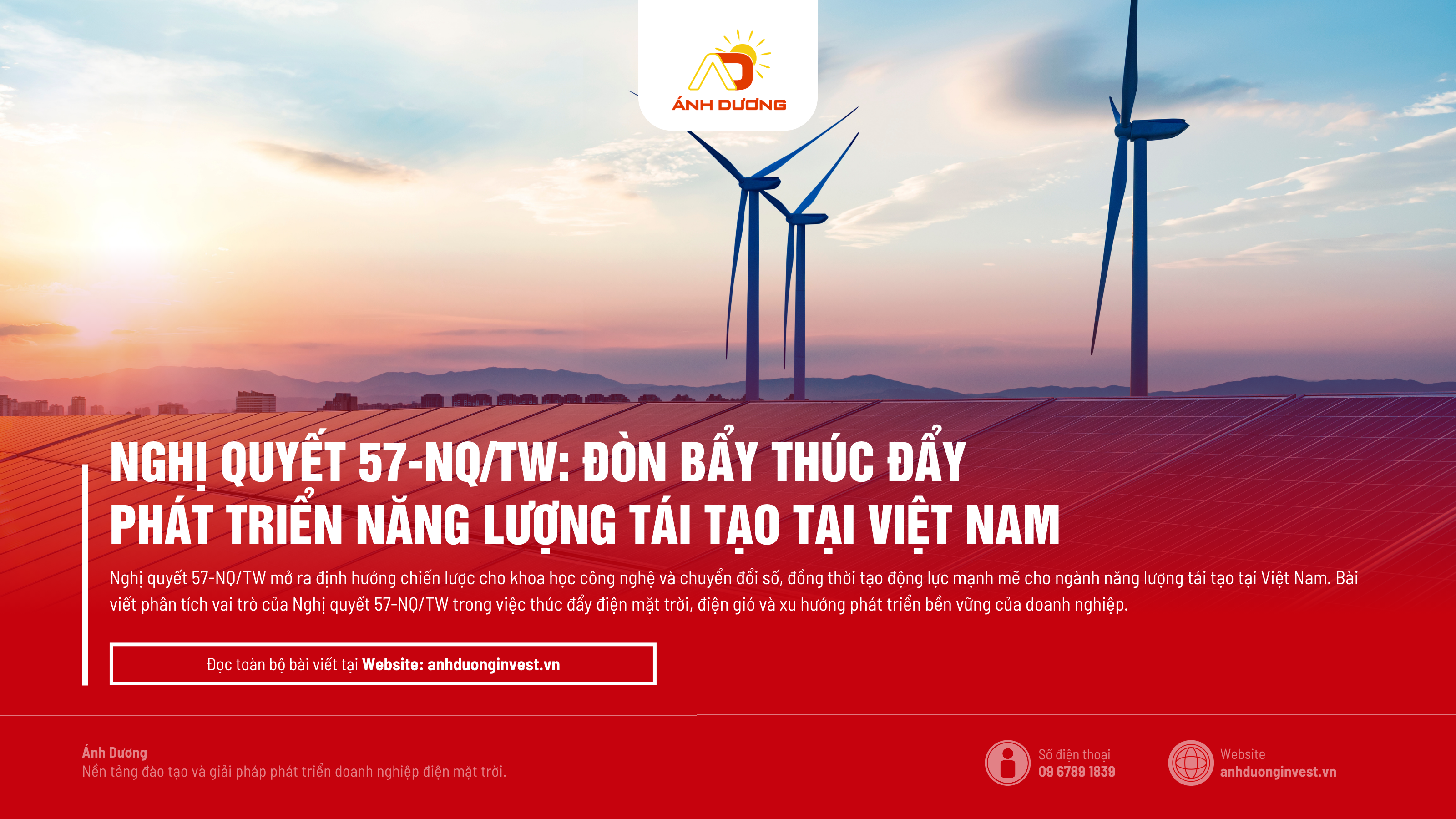 Nghị Quyết 57-NQ/TW: Đòn Bẩy Thúc Đẩy Phát Triển Năng Lượng Tái Tạo Tại Việt Nam 1 Nghị Quyết 57-NQ/TW: Đòn Bẩy Thúc Đẩy Phát Triển Năng Lượng Tái Tạo Tại Việt Nam